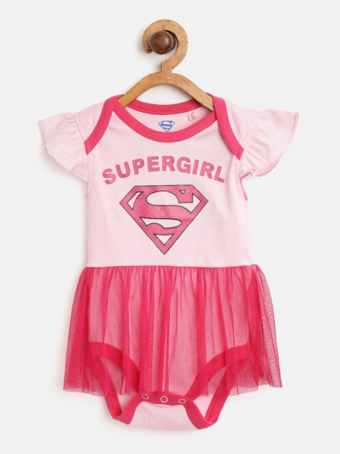 

Moms Love Girls Pink Printed Layered Bodysuit