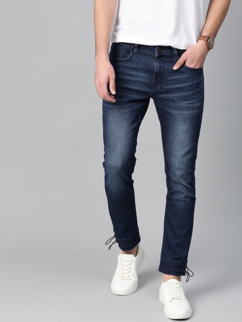 

Mast & Harbour Men Navy Blue Skinny Fit Mid-Rise Clean Look Stretchable Jeans