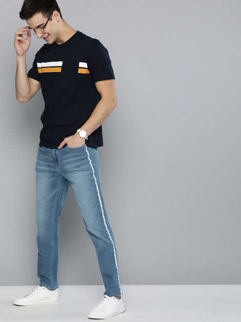 

Mast & Harbour Men Blue Slim Tapered Fit Mid-Rise Clean Look Stretchable Jeans