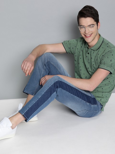 

Mast & Harbour Men Blue Slim Tapered Fit Mid-Rise Clean Look Stretchable Jeans