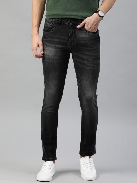

Mast & Harbour Men Black Skinny Fit Mid-Rise Clean Look Stretchable Jeans