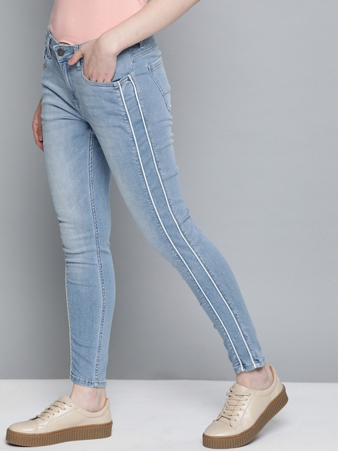 

Mast & Harbour Women Blue Skinny Fit Mid-Rise Clean Look Stretchable Jeans