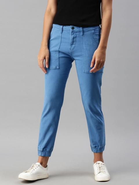 

Mast & Harbour Women Blue Jogger Stretchable Jeans