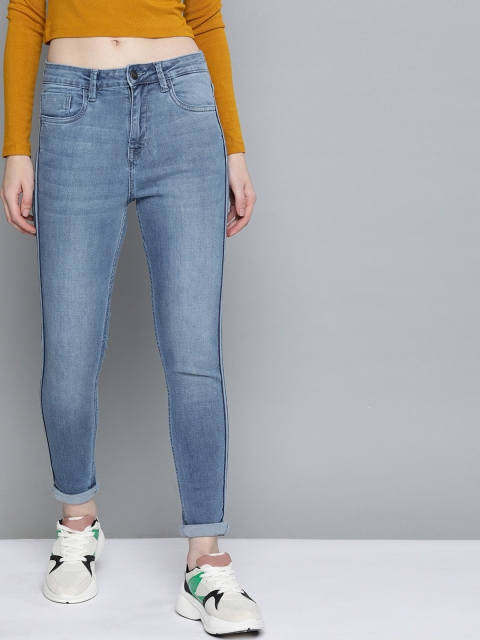 

Mast & Harbour Women Blue Skinny Fit High-Rise Clean Look Stretchable Jeans