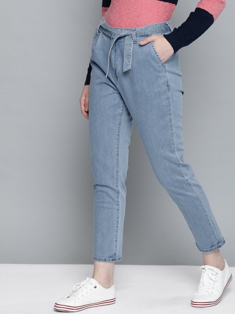 

Mast & Harbour Women Blue Regular Fit High-Rise Clean Look Stretchable Jeans