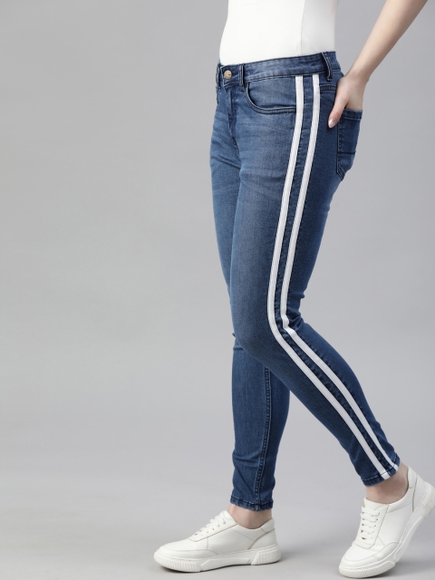 

Mast & Harbour Women Blue Skinny Tape Fit Mid-Rise Clean Look Jeans