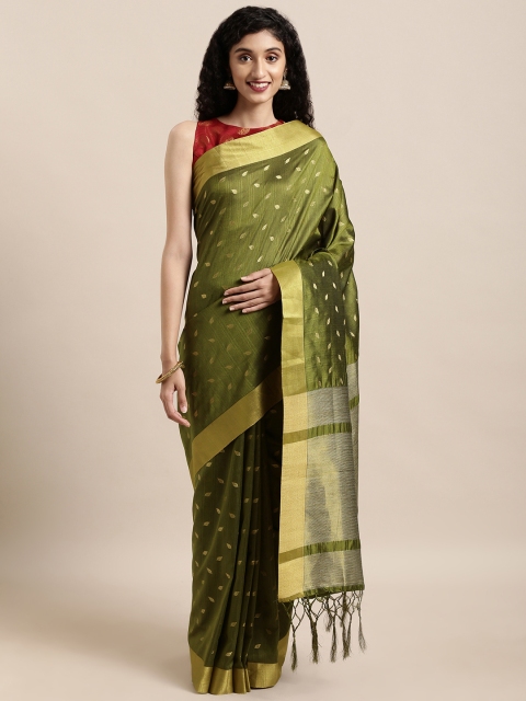 

Saree Swarg Green Woven Design Banarasi Saree