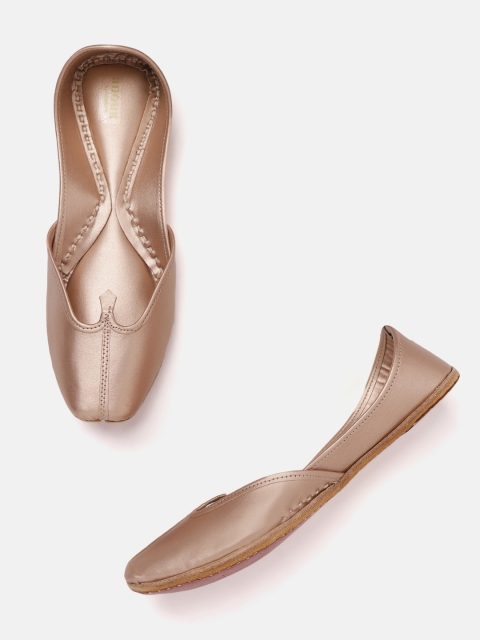

Anouk Women Rose Gold-Toned Solid Mojaris