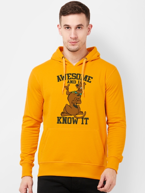 

Free Authority Men Yellow Printed Hooded Sweatshirt