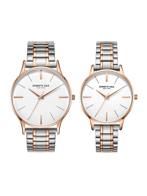 

Kenneth Cole Unisex Set of His & Her White Analogue Watches KC50918007PA