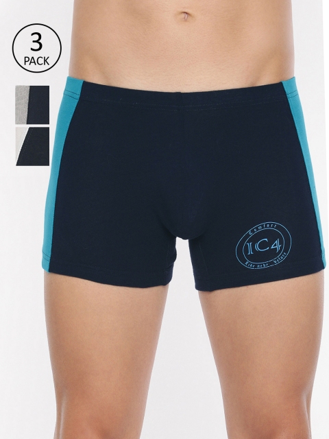 

IC4 Men Pack of 3 Assorted Colourblocked Trunks 0310GRWHTBP3