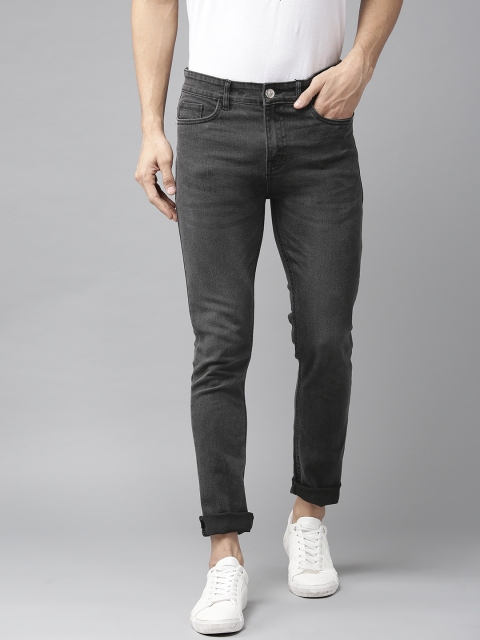 

Hubberholme Men Charcoal Grey Slim Fit Mid-Rise Clean Look Jeans