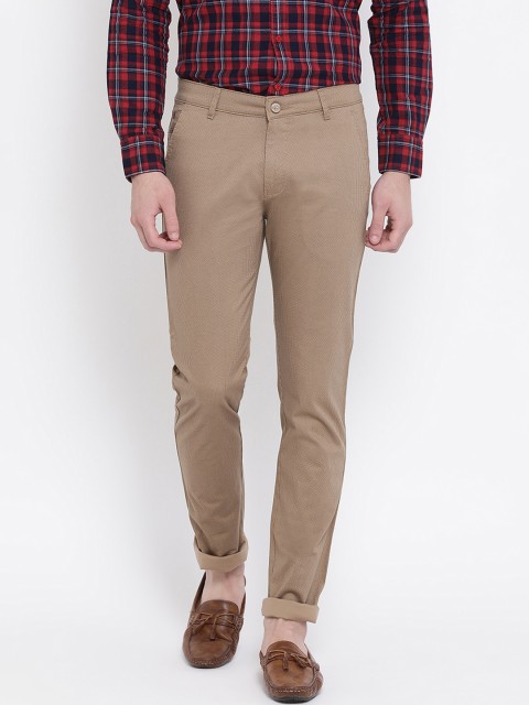 

Crimsoune Club Men Khaki Slim Fit Solid Regular Trousers