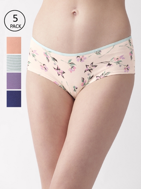 

Marks & Spencer Women Pack of 5 Hipster Briefs T611280X, Purple
