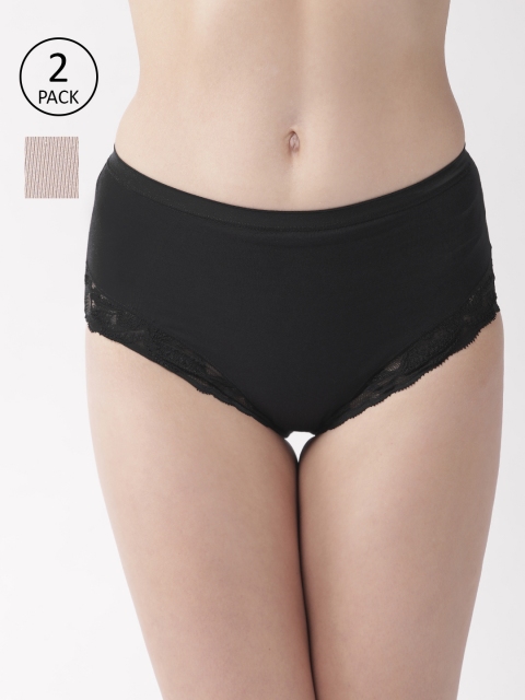 

Marks & Spencer Women Pack Of 2 Solid Shaper Briefs T336736, Beige