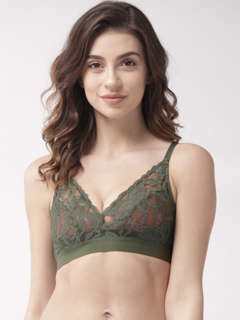 

Marks & Spencer Olive Green Lace Non-Wired Non Padded Everyday Bra T337009