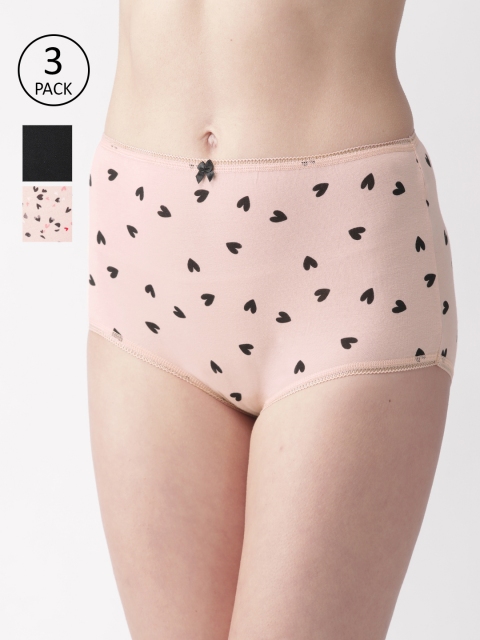 

Marks & Spencer Women Pack Of 3 High-Rise Hipster Briefs T614123, Peach