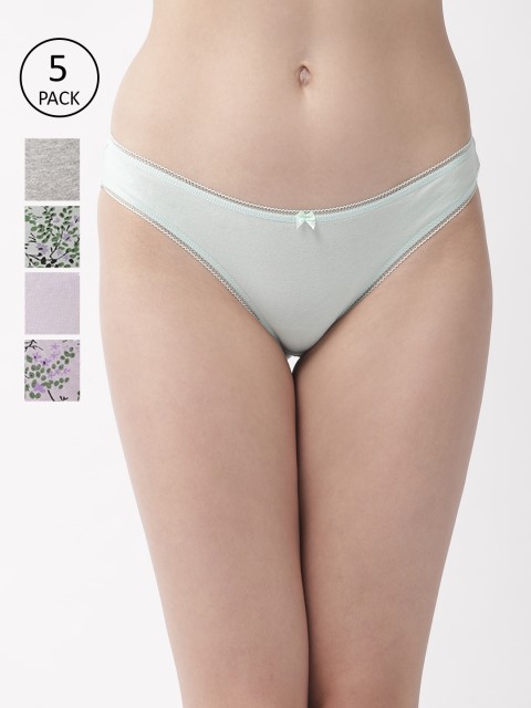 

Marks & Spencer Women Pack of 5 Basic Briefs T611239X, Green