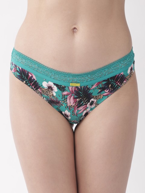 

Marks & Spencer Women Blue & Pink Printed Semi-Sheer Bikini Briefs T818725A