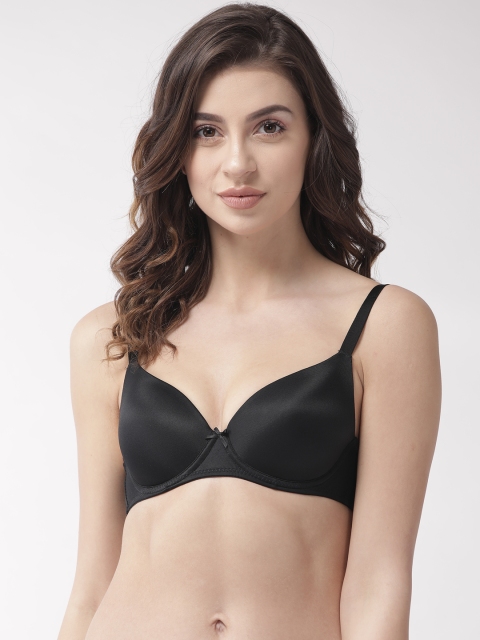 

Marks & Spencer Black Solid Underwired Lightly Padded T-shirt Bra T330380X