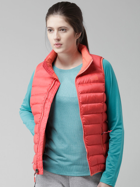 

The North Face Coral Red Manchuria AP Sleeveless Puffer Jacket