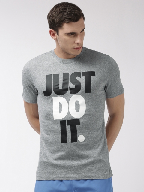 

Nike Men Grey Printed Round Neck AS M NSW JDI HBR T-shirt