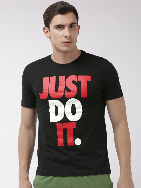 

Nike Men Black & Red AS M NSW JDI HBR Printed Round Neck T-shirt
