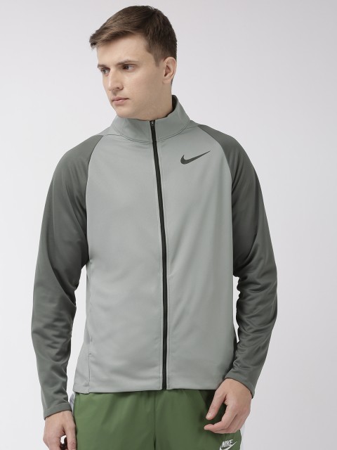 

Nike Men Grey Solid Dri-Fit Sporty Training Jacket