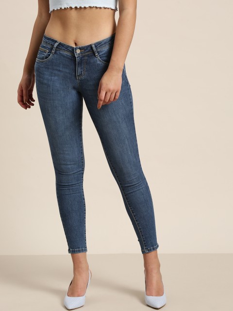 

Kraus Jeans Women K4050 Blue Regular Fit Mid-Rise Clean Look Stretchable Jeans