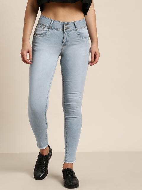 

Kraus Jeans Women K4014 Blue Regular Fit Mid-Rise Clean Look Stretchable Jeans