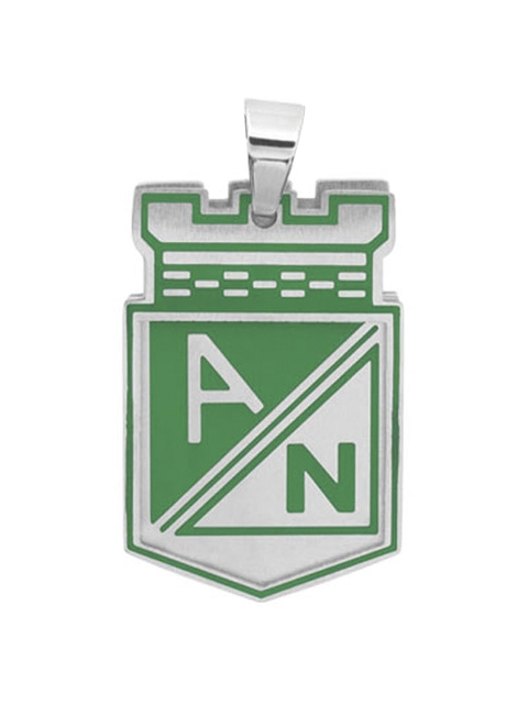 

Inox Jewelry Men Silver-Toned & Green Columbian Football Team Small Cut-Out Pendant