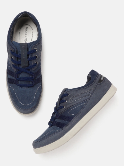 

Woodland Men Navy Blue Nubuck Sneakers