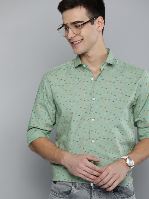

Mast & Harbour Men Green Regular Fit Printed Casual Shirt