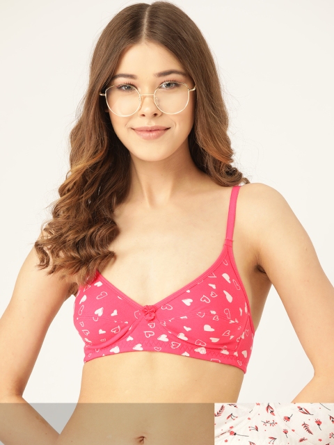 

DressBerry Women Pack of 2 Everyday Bras DB-2PP-BRA-02D1, Pink