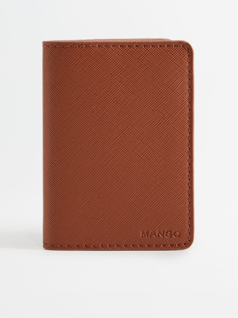 

MANGO Women Brown Solid Card Holder
