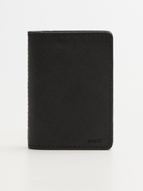

MANGO Women Black Solid Card Holder
