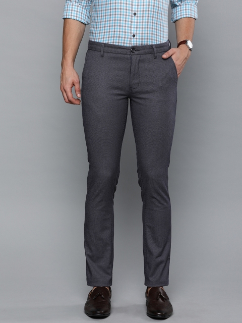 

Louis Philippe Sport Men Grey Super Slim Fit Self Design Regular Trousers