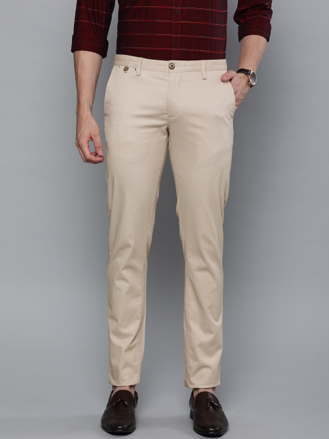 

Louis Philippe Sport Men Beige Super Slim Fit Printed Regular Trousers