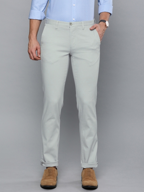 

Louis Philippe Sport Men Grey Slim Fit Self Design Regular Trousers