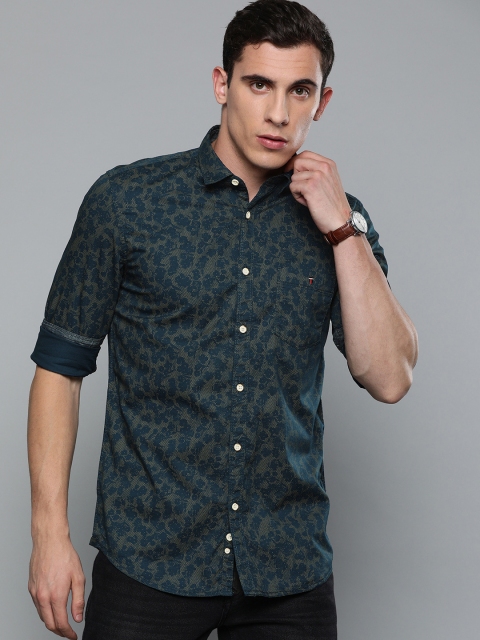

Louis Philippe Jeans Men Navy Blue Super Slim Fit Printed Casual Shirt