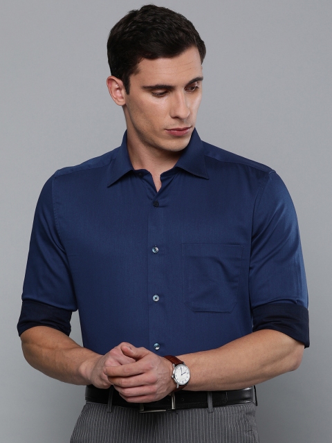

Louis Philippe Men Navy Blue Classic Fit Solid Formal Shirt