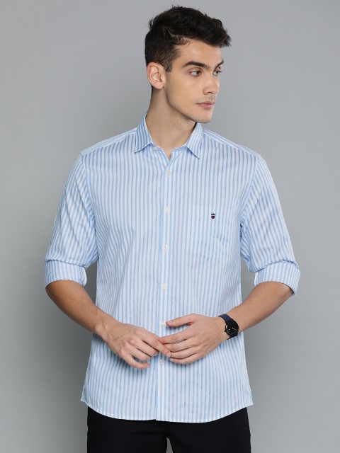 

Louis Philippe Sport Men Blue & White Striped Slim Fit Casual Shirt