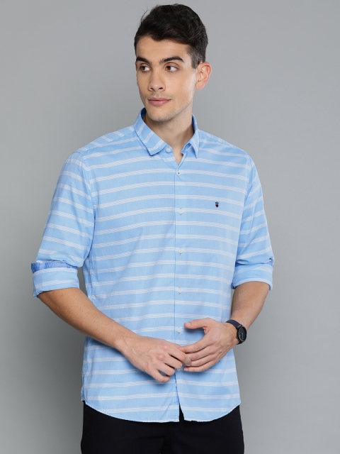 

Louis Philippe Sport Men Blue & White Striped Slim Fit Casual Shirt