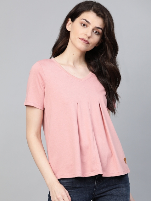 

Roadster Women Pink Solid A-Line Top