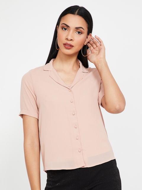 

CODE by Lifestyle Women Pink Regular Fit Solid Casual Shirt