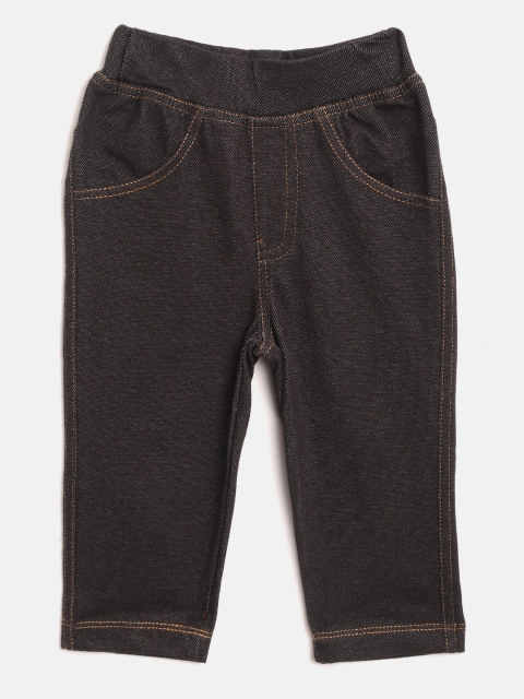

612 league Girls Black Solid Jeggings
