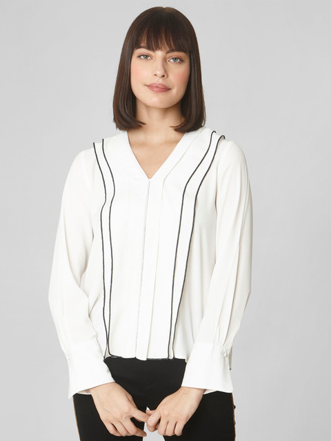 

Vero Moda Women White Solid Top