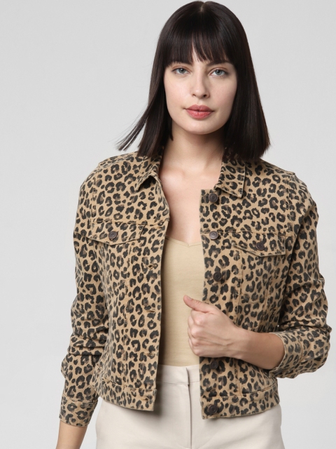 

Vero Moda Women Brown & Black Printed Tailored Jacket