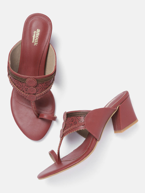 

Anouk Women Maroon Laser Cut Heels