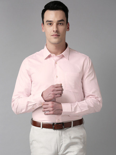 

Blackberrys Men Pink Slim Fit Solid Formal Shirt